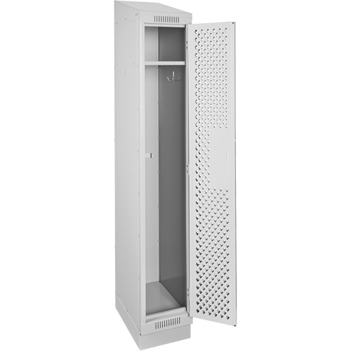 Clean Line Lockers, 12" x 12" x 82", Steel, Grey, Rivet (Assembled), Perforated Advanced Consulting and Training Ltd.