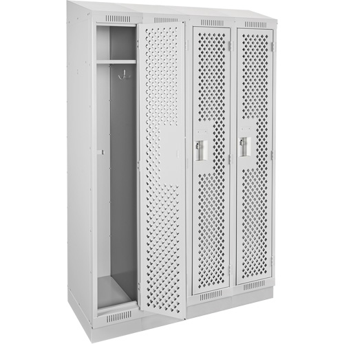 Casiers Clean Line, Bloc de 4, 48" x 12" x 82", Acier, Gris, Rivet (assembl&eacute;), Perfor&eacute; Advanced Consulting and Training Ltd.