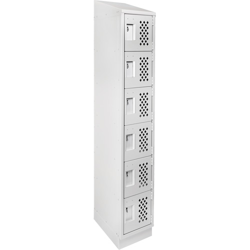 Clean-Line Perforated Lockerette, 6 -tier, 12" x 72" x 12", Steel Advanced Consulting and Training Ltd.