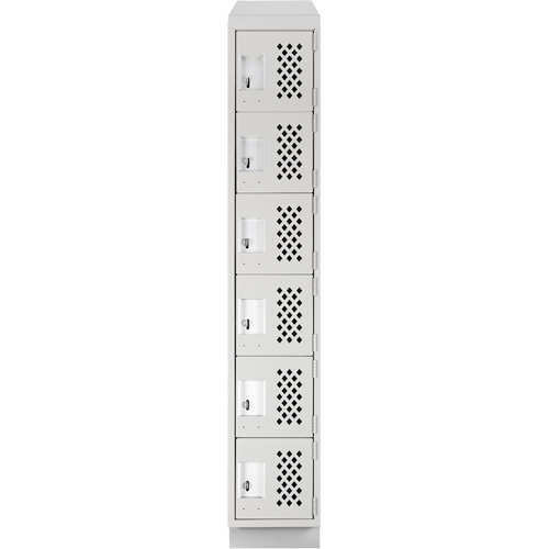 Clean-Line Perforated Lockerette, 6 -tier, 12" x 72" x 12", Steel Advanced Consulting and Training Ltd.