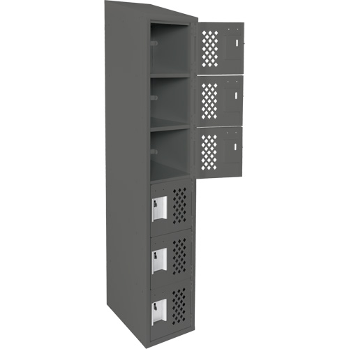Petits casiers &eacute;conomiques assembl&eacute;s et perfor&eacute;s Clean Line, 6 niveaux, 18" x 72" x 12", Acier Advanced Consulting and Training Ltd.