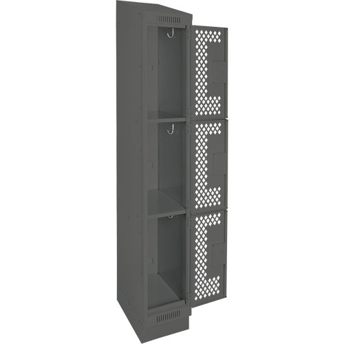 Casiers Clean Line, 3 niveaux, 12" x 12" x 82", Acier, Charbon, Rivet (assembl&eacute;), Perfor&eacute; Advanced Consulting and Training Ltd.