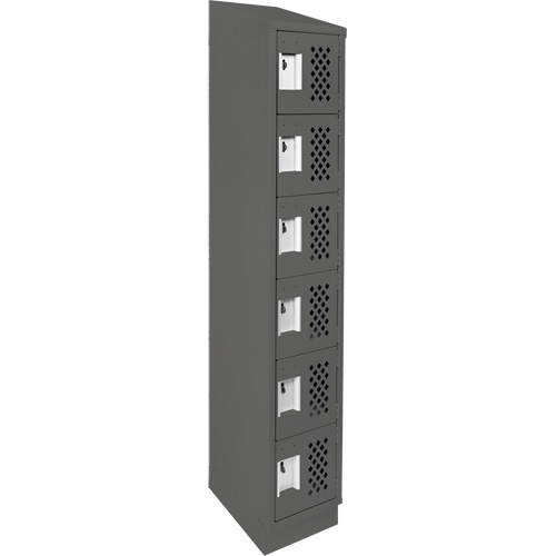 Clean-Line Perforated Lockerette, 6 -tier, 12" x 72" x 12", Steel Advanced Consulting and Training Ltd.