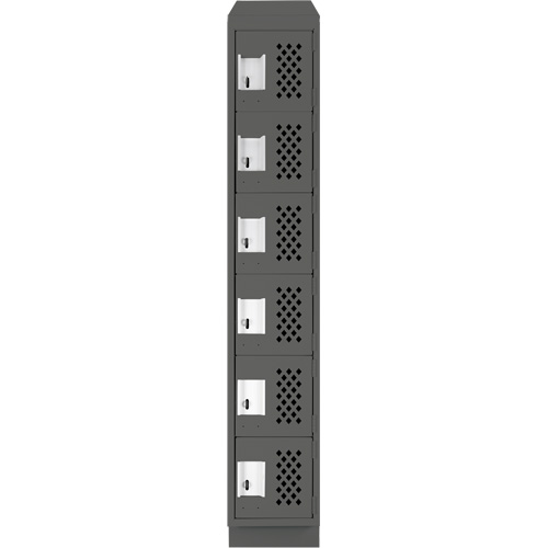 Clean-Line Perforated Lockerette, 6 -tier, 12" x 72" x 12", Steel Advanced Consulting and Training Ltd.