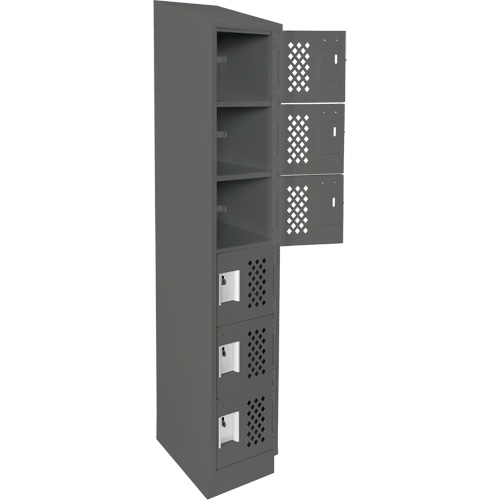 Clean-Line Perforated Lockerette, 6 -tier, 12" x 72" x 12", Steel Advanced Consulting and Training Ltd.