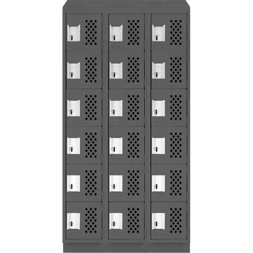 Petit casier perfor&eacute; Clean-Line, 6 niveaux, Bloc de 3, 15" x 72" x 12", Acier Advanced Consulting and Training Ltd.