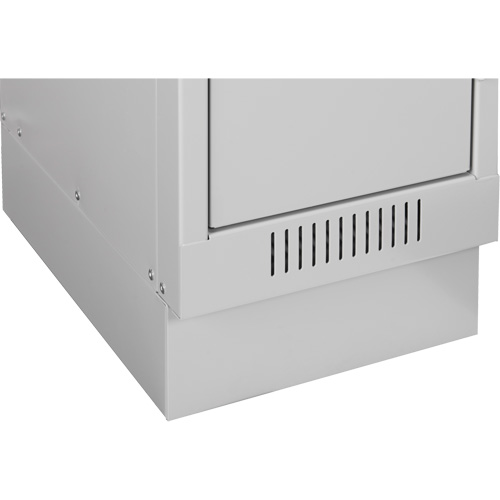 Clean Line Economy Lockers Recessed Base, 2 Banks, 4" H x 24" W x 18" D, Grey, Steel Advanced Consulting and Training Ltd.