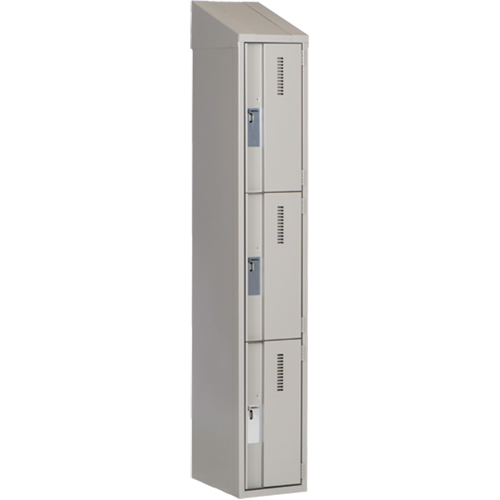Concorde Heavy-Duty Lockers, 3 -tier, 12" x 18" x 78", Steel, Grey, Welded (Assembled) Advanced Consulting and Training Ltd.