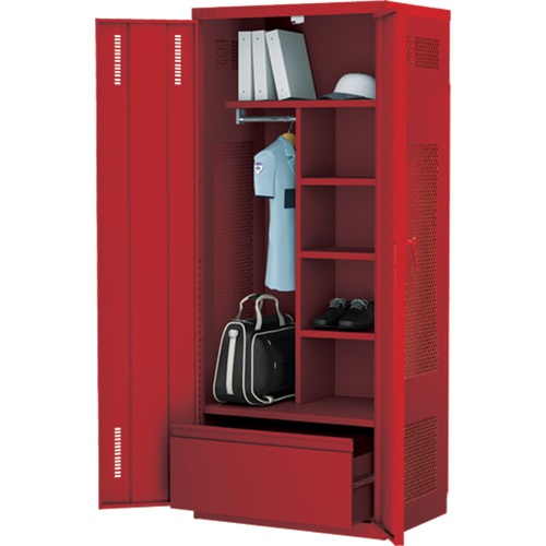 Deluxe Gear Locker, Steel, 36" W x 24" D x 72" H, Red Advanced Consulting and Training Ltd.