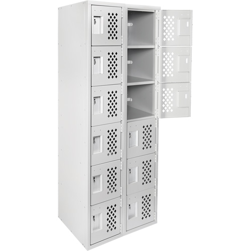 Clean Line Lockerettes, 6 -tier, Bank of 2, 18" x 72" x 12", Steel Advanced Consulting and Training Ltd.