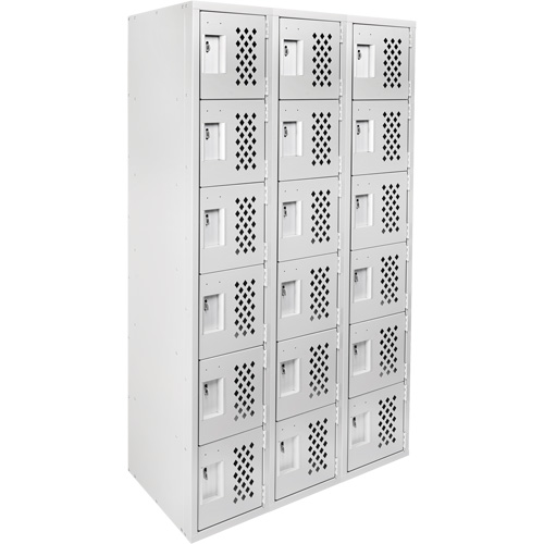 Clean Line Lockerettes, 6 -tier, Bank of 3, 18" x 72" x 12", Steel Advanced Consulting and Training Ltd.