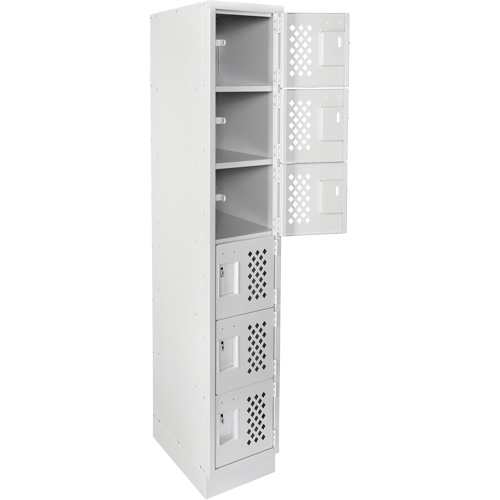 Petits casiers &eacute;conomiques assembl&eacute;s et perfor&eacute;s Clean Line, 6 niveaux, 18" x 72" x 12", Acier Advanced Consulting and Training Ltd.