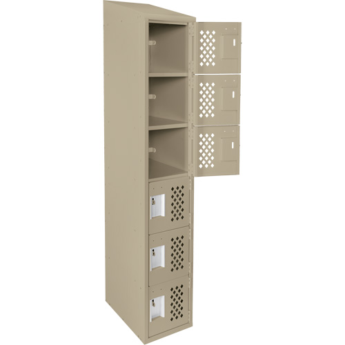 Clean-Line Perforated Lockerette, 6 -tier, 12" x 72" x 12", Steel Advanced Consulting and Training Ltd.