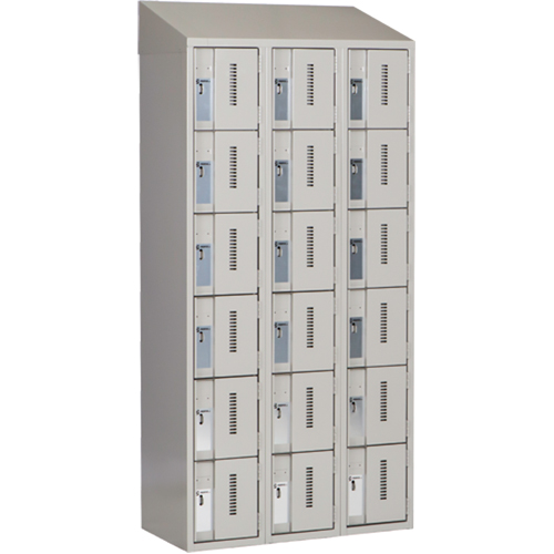Concorde Heavy-Duty Lockers, 6 -tier, Bank of 3, 36" x 18" x 78", Steel, Grey, Welded (Assembled) Advanced Consulting and Training Ltd.