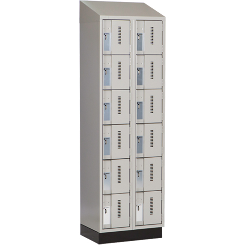 Concorde Heavy-Duty Lockers, 6 -tier, Bank of 2, 24" x 18" x 82", Steel, Grey, Welded (Assembled) Advanced Consulting and Training Ltd.
