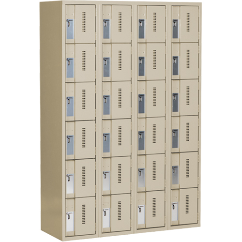Casiers robustes Concorde, 6 niveaux, Bloc de 4, 48" x 18" x 72", Acier, Beige, Soud&eacute; (assembl&eacute;) Advanced Consulting and Training Ltd.