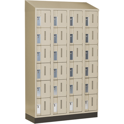 Concorde Heavy-Duty Lockers, 6 -tier, Bank of 4, 48" x 18" x 82", Steel, Beige, Welded (Assembled) Advanced Consulting and Training Ltd.