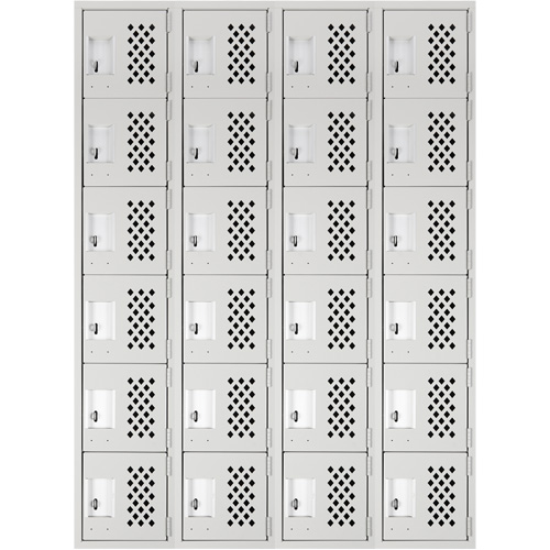 Petits casiers Clean Line, 6 niveaux, Bloc de 4, 18" x 72" x 12", Acier Advanced Consulting and Training Ltd.