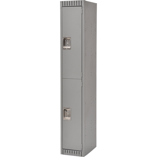 Lockers, 2 -tier, 12" x 18" x 72", Steel, Grey, Rivet (Assembled) Advanced Consulting and Training Ltd.