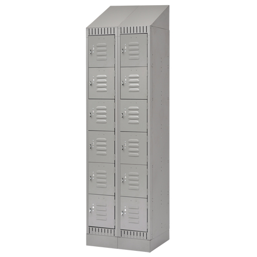 Casiers, 6 niveaux, Bloc de 2, 24" x 18" x 86", Acier, Gris, D&eacute;mont&eacute; Advanced Consulting and Training Ltd.