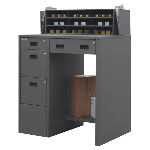 Bureau d'atelier, 39" la x 29" p x 53" h, Gris Advanced Consulting and Training Ltd.