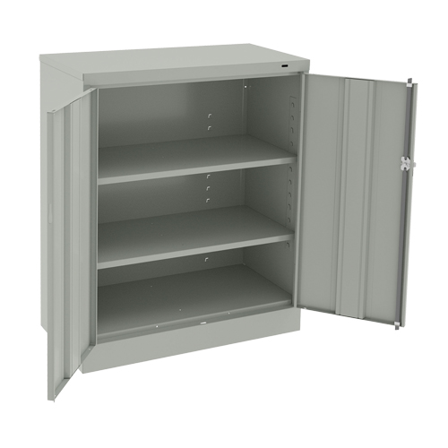 Armoire &agrave; hauteur de comptoir, Acier, 2 Tablettes, 42" h x 36" la x 18" P, Gris p&acirc;le Advanced Consulting and Training Ltd.
