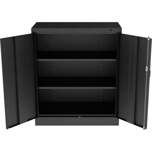 Standard Counter-High Cabinet, Steel, 2 Shelves, 42" H x 36" W x 18" D, Black Advanced Consulting and Training Ltd.