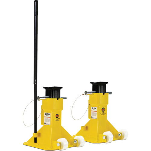 EZ-Wheel Jack Stand, Locking Pin, 22 Tons Capacity, 13-1/2" - 20" H Advanced Consulting and Training Ltd.
