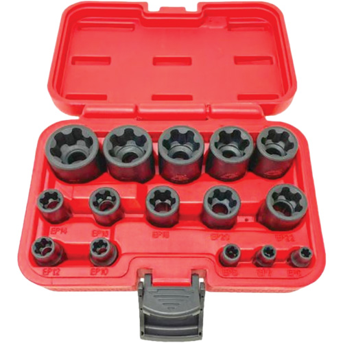 Jeu de douilles EP "Star" plus, 15 Morceaux, Prise de 1/2"/1/4"/3/8" Advanced Consulting and Training Ltd.