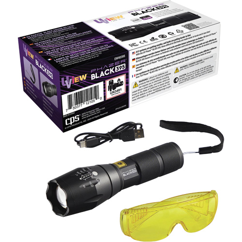 UView&reg; Phazer BLACK 395 Rechargeable UV Leak Detection Light Advanced Consulting and Training Ltd.