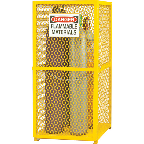 Armoire de rangement pour bouteilles &agrave; gaz, nbre de bouteilles: 9, 30" , 30" , 71-3/4" , Jaune Advanced Consulting and Training Ltd.