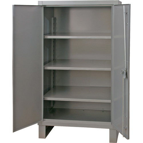 Extra Heavy-Duty Cabinet, Steel, 3 Shelves, 66" H x 48" W x 24" D, Grey Advanced Consulting and Training Ltd.