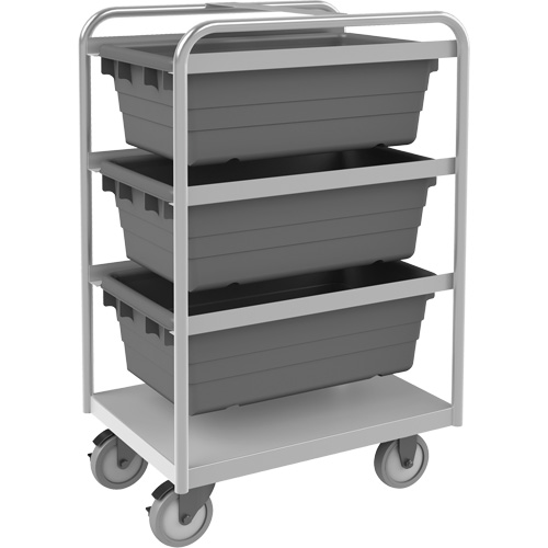 Mobile Tub Rack, Double-sided, 3 bins, 26" W x 18" D x 42" H Advanced Consulting and Training Ltd.