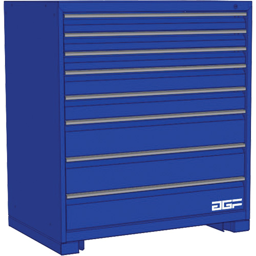 Armoire &agrave; tiroirs modulaire, 8 tiroirs, 36" la x 28" p x 40" h, Bleu Advanced Consulting and Training Ltd.