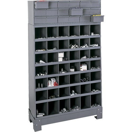 Unit&eacute; de stockage modulaire pour petites pi&egrave;ces, Acier, 18 tiroirs, 33-3/4" x 12-1/4" x 58-5/8", Gris Advanced Consulting and Training Ltd.