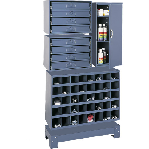 Unit&eacute; de stockage modulaire pour petites pi&egrave;ces, Acier, 8 tiroirs, 33-3/4" x 12-1/4" x 59-5/8", Gris Advanced Consulting and Training Ltd.