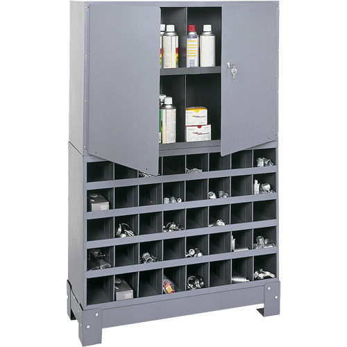 Unit&eacute; de stockage modulaire pour petites pi&egrave;ces, Acier, 0 tiroirs, 33-3/4" x 12-1/4" x 53-1/2", Gris Advanced Consulting and Training Ltd.