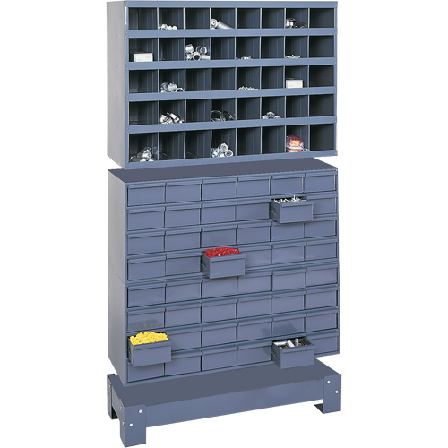 Unit&eacute; de stockage modulaire pour petites pi&egrave;ces, Acier, 48 tiroirs, 33-3/4" x 12-1/4" x 58-3/8", Gris Advanced Consulting and Training Ltd.