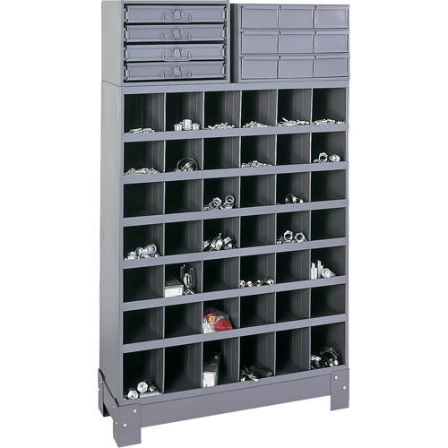 Unit&eacute; de stockage modulaire pour petites pi&egrave;ces, Acier, 13 tiroirs, 33-3/4" x 12-1/4" x 59", Gris Advanced Consulting and Training Ltd.