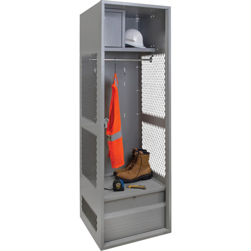 Gear Locker, Steel, 24" W x 18" D x 72" H, Grey Advanced Consulting and Training Ltd.