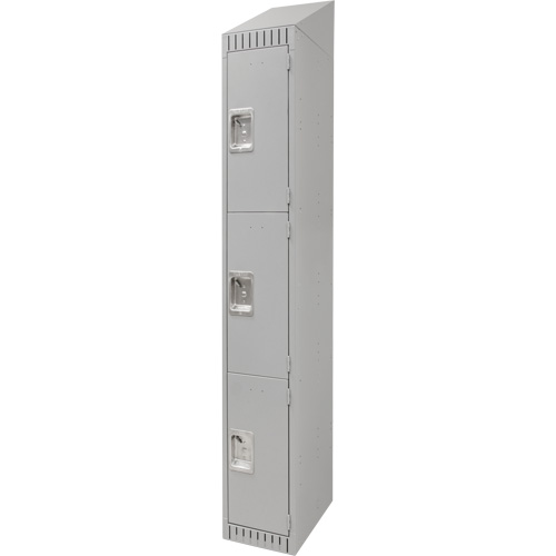 Lockers, 3 -tier, 12" x 18" x 82", Steel, Grey, Knocked Down Advanced Consulting and Training Ltd.