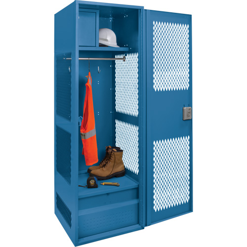 Gear Locker with Door, Steel, 24" W x 18" D x 72" H, Dark Blue Advanced Consulting and Training Ltd.