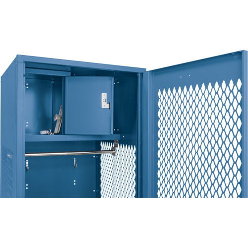 Gear Locker with Door, Steel, 24" W x 18" D x 72" H, Dark Blue Advanced Consulting and Training Ltd.