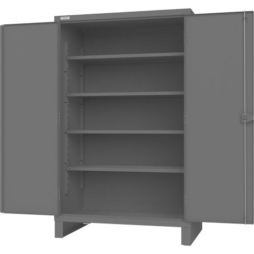 Cabinet with Recessed Pegboard Doors, Steel, 4 Shelves, 78" H x 48" W x 30" D, Grey Advanced Consulting and Training Ltd.