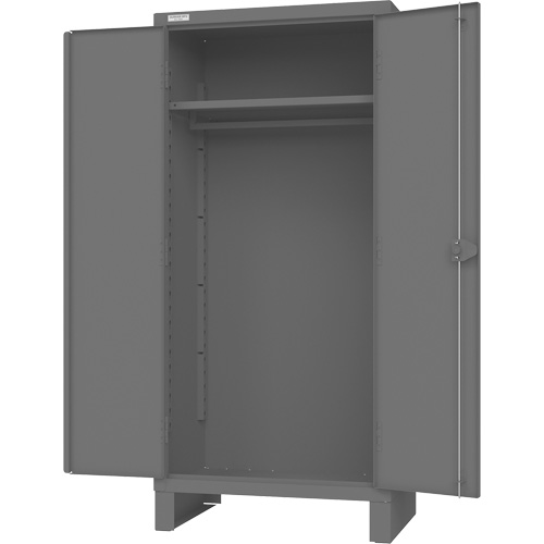 Armoire avec barre de suspension et portes encastr&eacute;es standards , Acier, 78" h x 36" la x 24" P, Gris Advanced Consulting and Training Ltd.