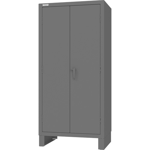 Armoire avec barre de suspension et portes encastr&eacute;es standards , Acier, 78" h x 36" la x 24" P, Gris Advanced Consulting and Training Ltd.
