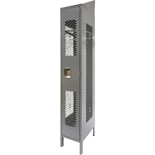 Vented Lockers, 12" x 18" x 88", Steel, Grey, Knocked Down, Perforated Advanced Consulting and Training Ltd.