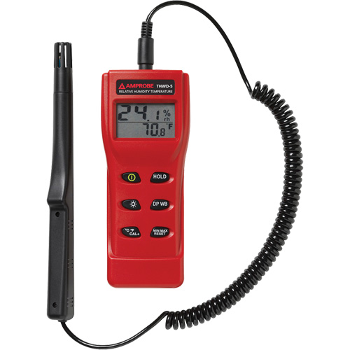 Appareil de mesure de l'humidit&eacute; relative et de la temp&eacute;rature THWD-5, 0,0% - 100% RH, 14°- 140° F ( -10° - 60° C ) Advanced Consulting and Training Ltd.