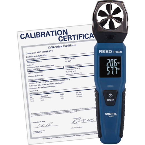 An&eacute;mom&egrave;tre &agrave; h&eacute;lices Bluetooth Smart avec certificat de calibration, Enregistrement des donn&eacute;es, Gamme de v&eacute;locit&eacute; d'air de 0,6 - 25 m/sec/118 - 4921 pi/min/2,1 - 90 km/h/1,3 - 55,9 mi/h Advanced Consulting and Training Ltd.