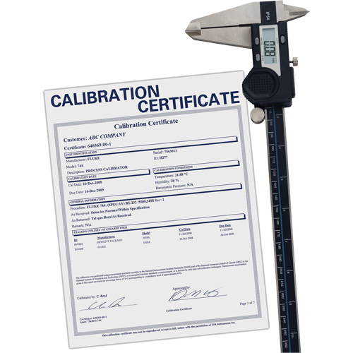 Pied &agrave; coulisse num&eacute;rique avec certificat de traçabilit&eacute;, R&eacute;solution de 0,0005" (0,01 mm), 0" - 12" (0 mm - 300 mm) gamme de mesure Advanced Consulting and Training Ltd.